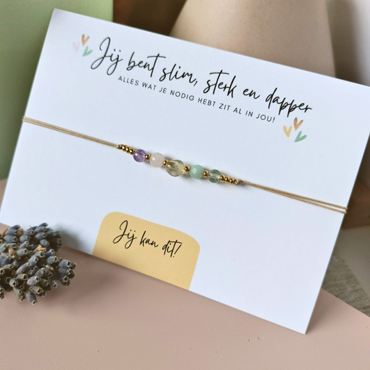 Back to School Armbandje – ‘Slim, sterk en dapper’