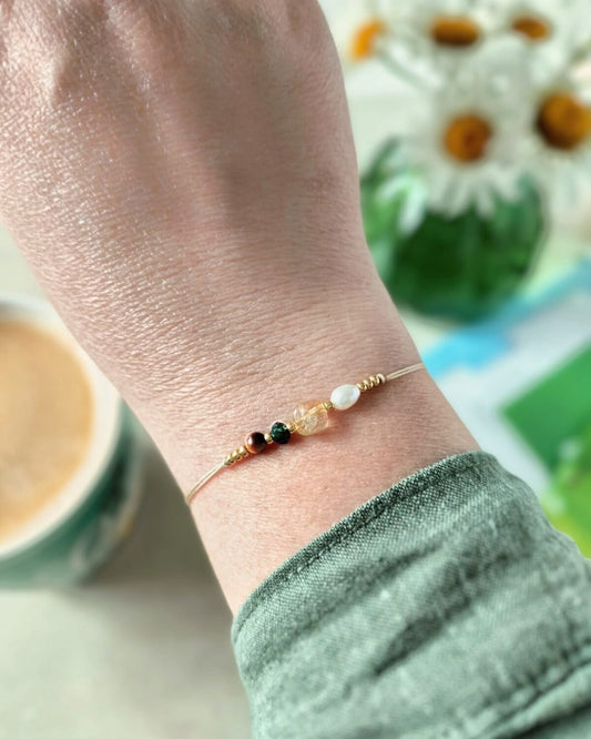 Juffenarmbandje met edelstenen – Bedankt juf!