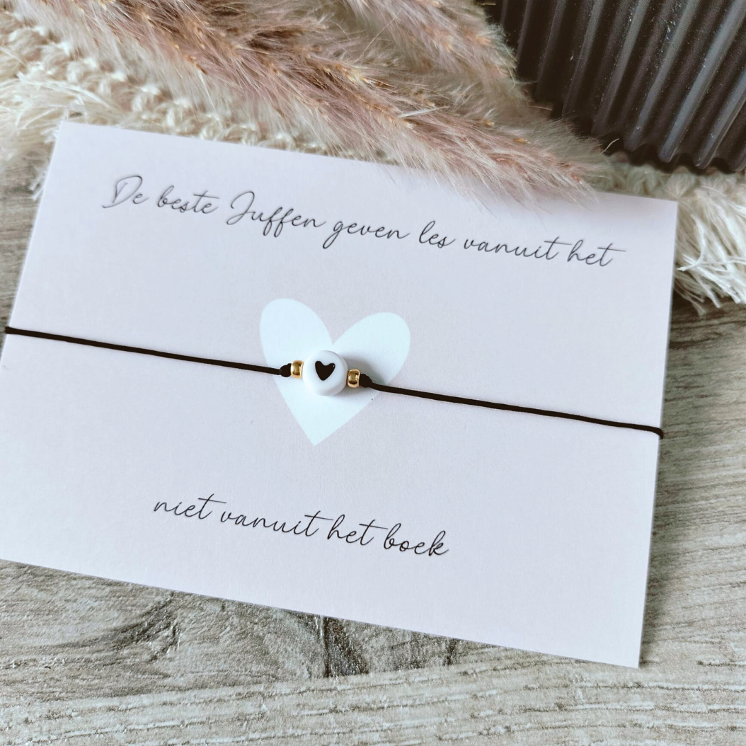 Armbandje voor de juf – Hartje