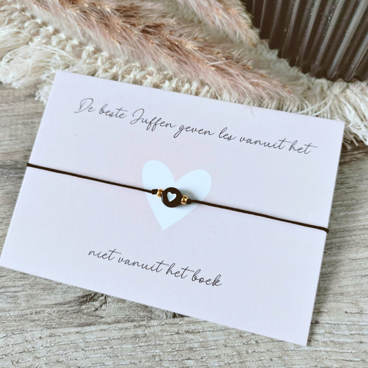 Armbandje voor de juf – Hartje
