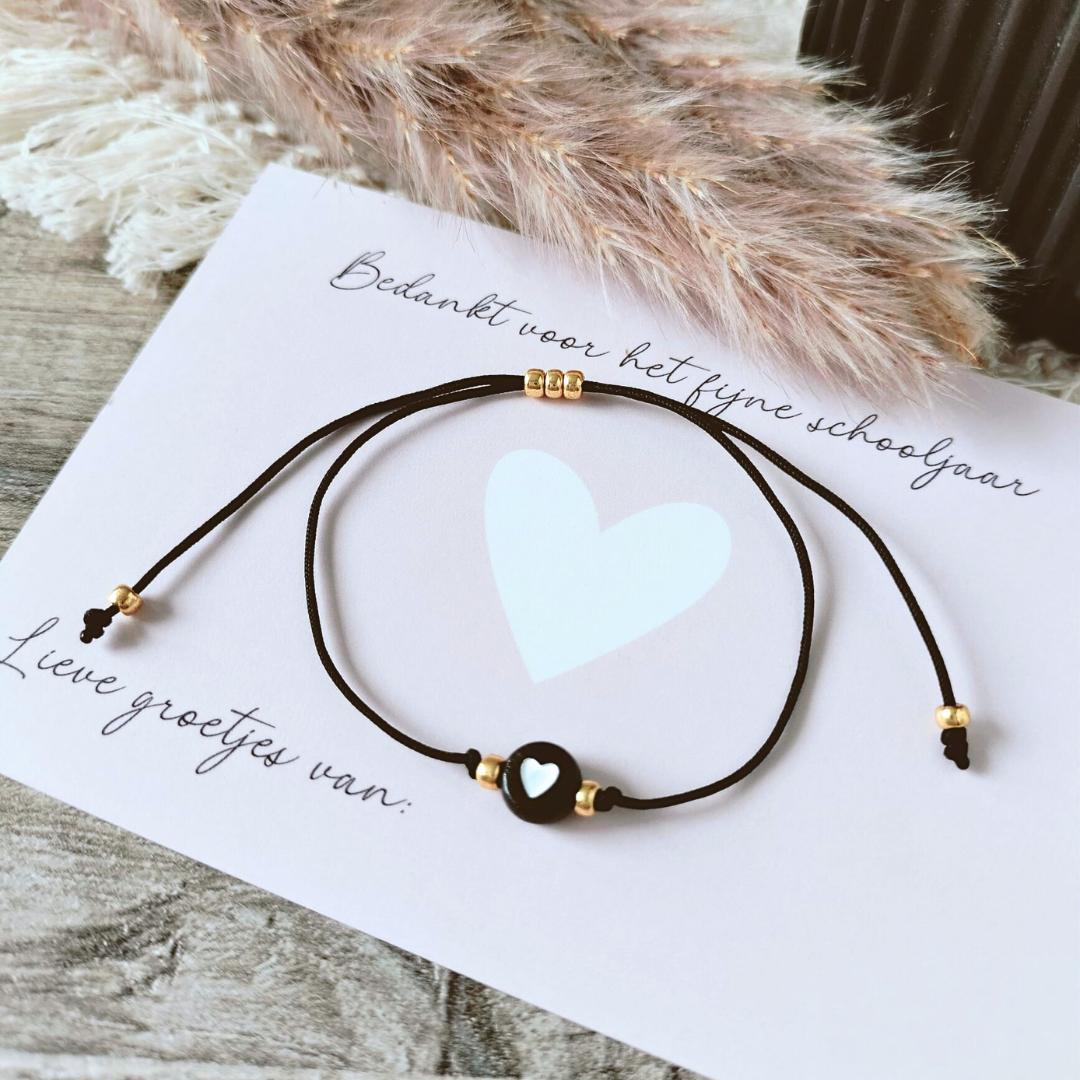 Armbandje voor de juf – Hartje