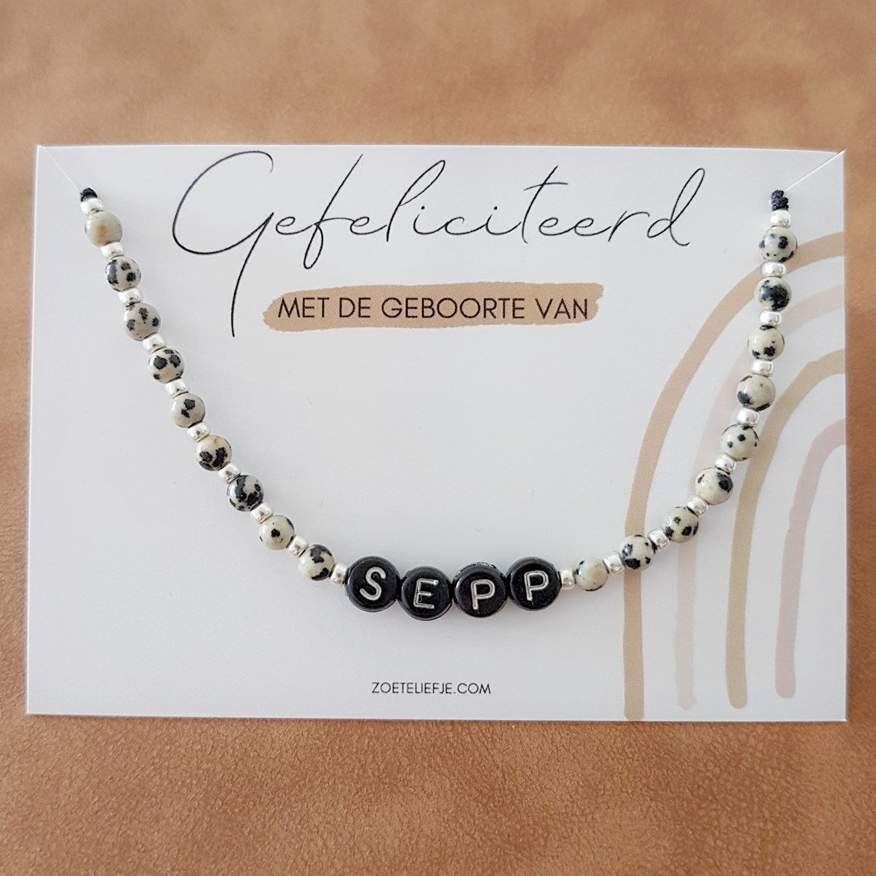 Naam Armbandje met Dalmatiër Jaspis – Persoonlijk, Krachtig & Betekenisvol