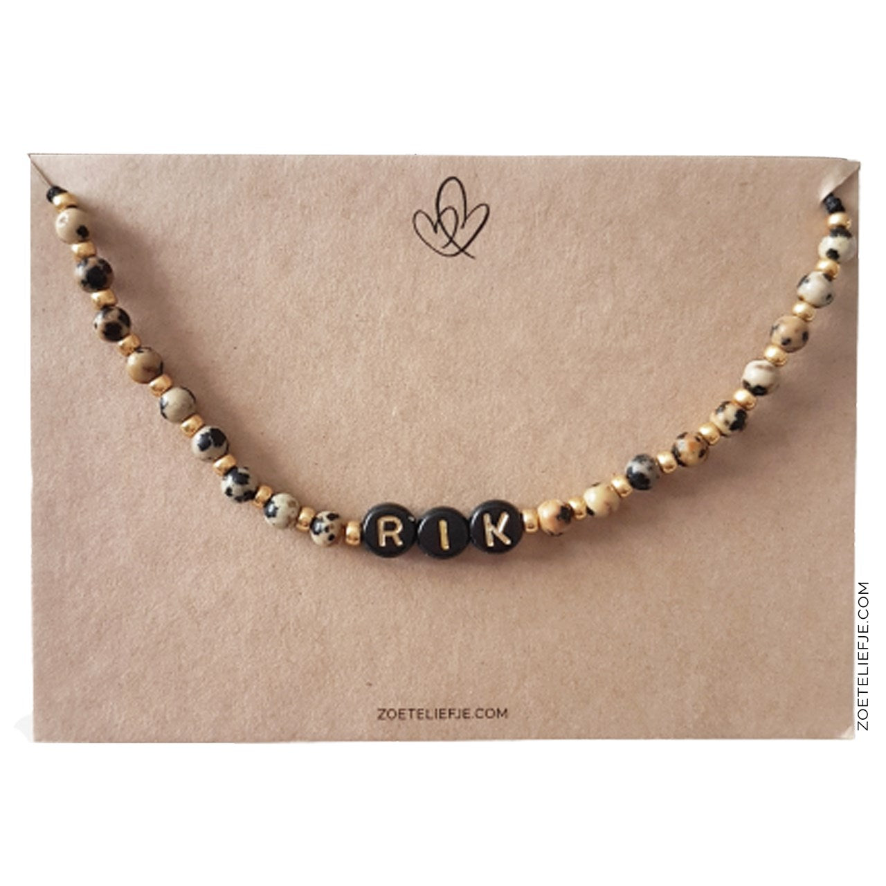 Naam Armbandje met Dalmatiër Jaspis – Persoonlijk, Krachtig & Betekenisvol