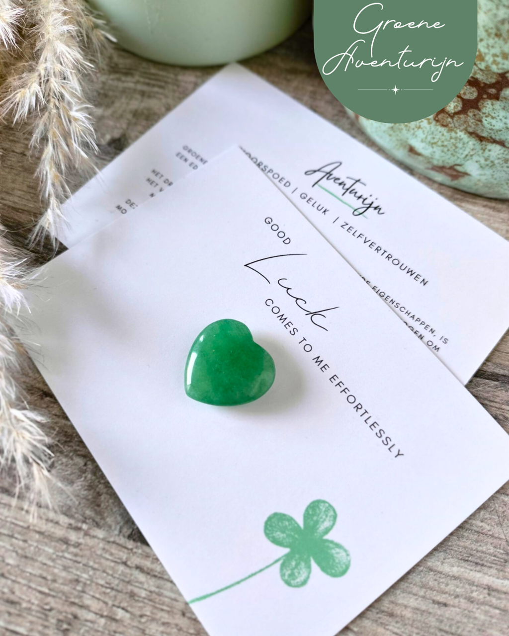 Groene Aventurijn Hartje – Een Symbool van Geluk en Groei