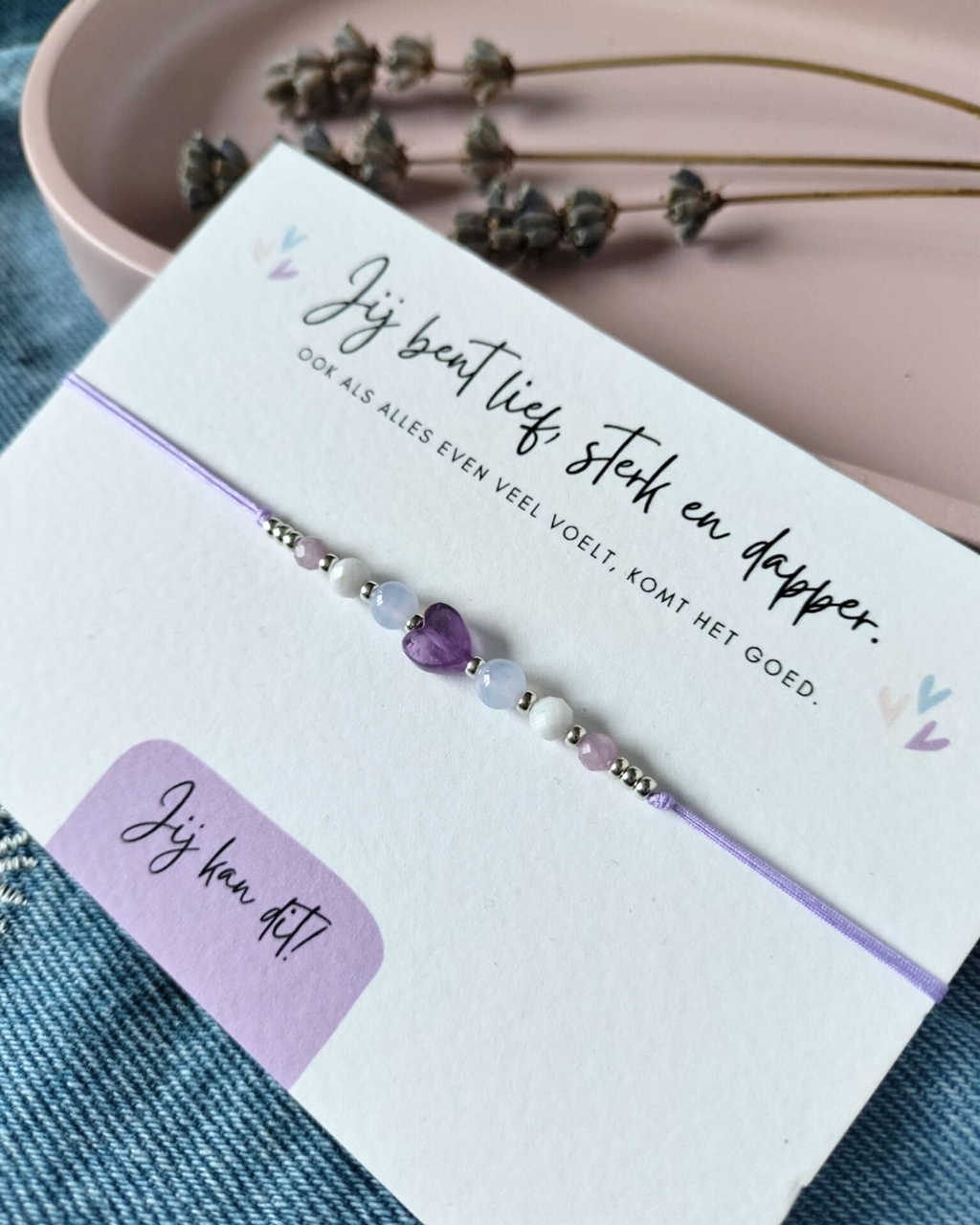 Armbandje ‘Lief, sterk en dapper’ – voor kinderen die veel voelen