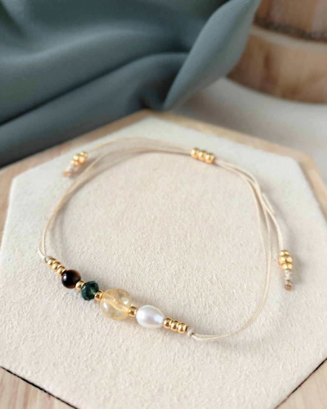 Juffenarmbandje met edelstenen – Bedankt juf!