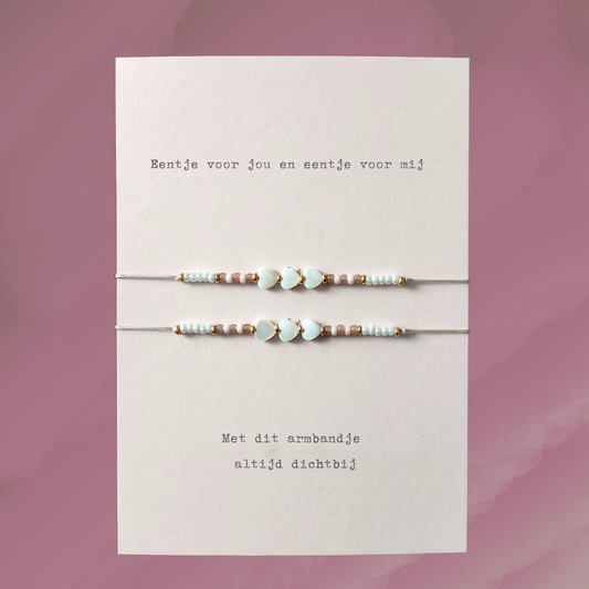 Armbandenset Moeder & Dochter – Hartje