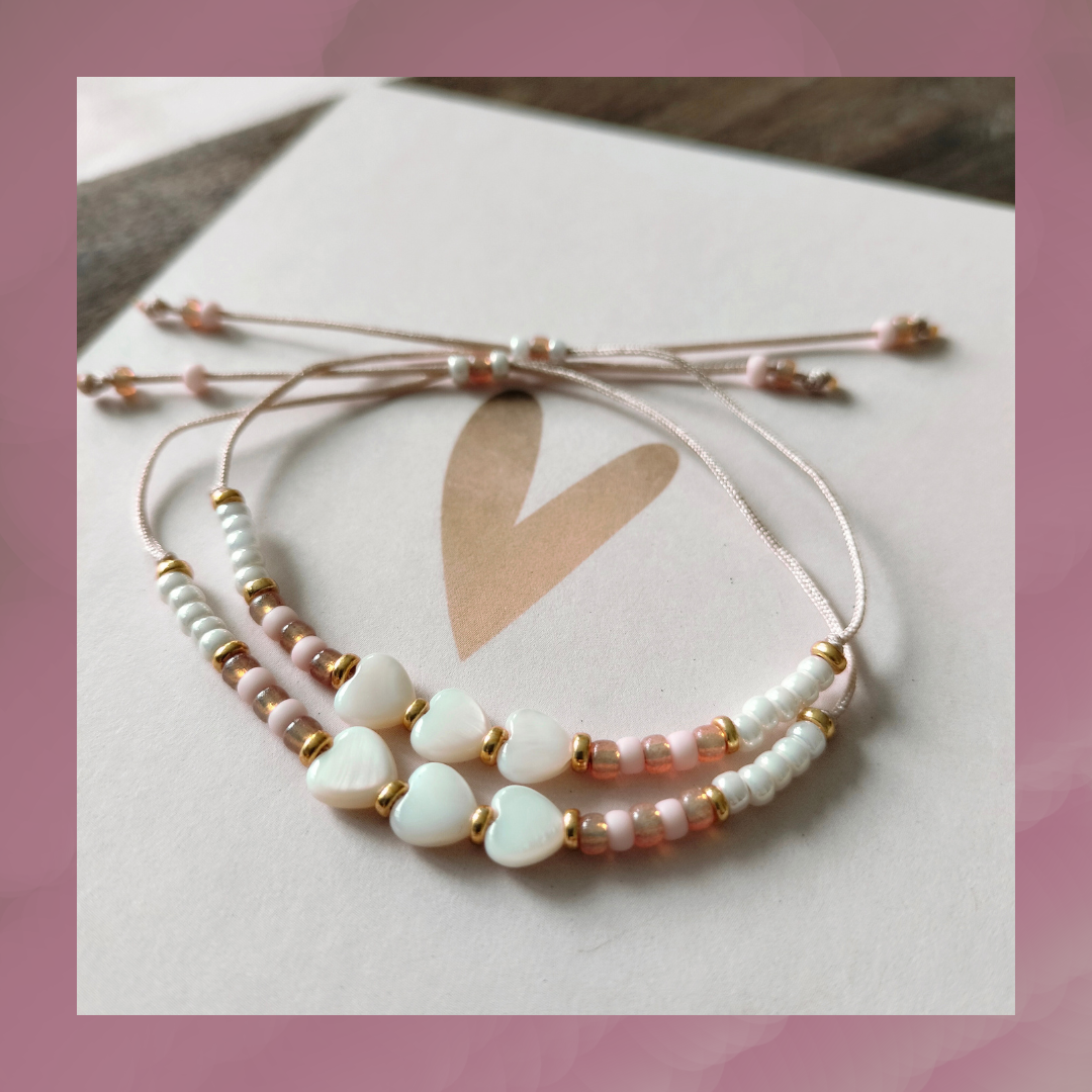 Armbandenset Moeder & Dochter – Hartje