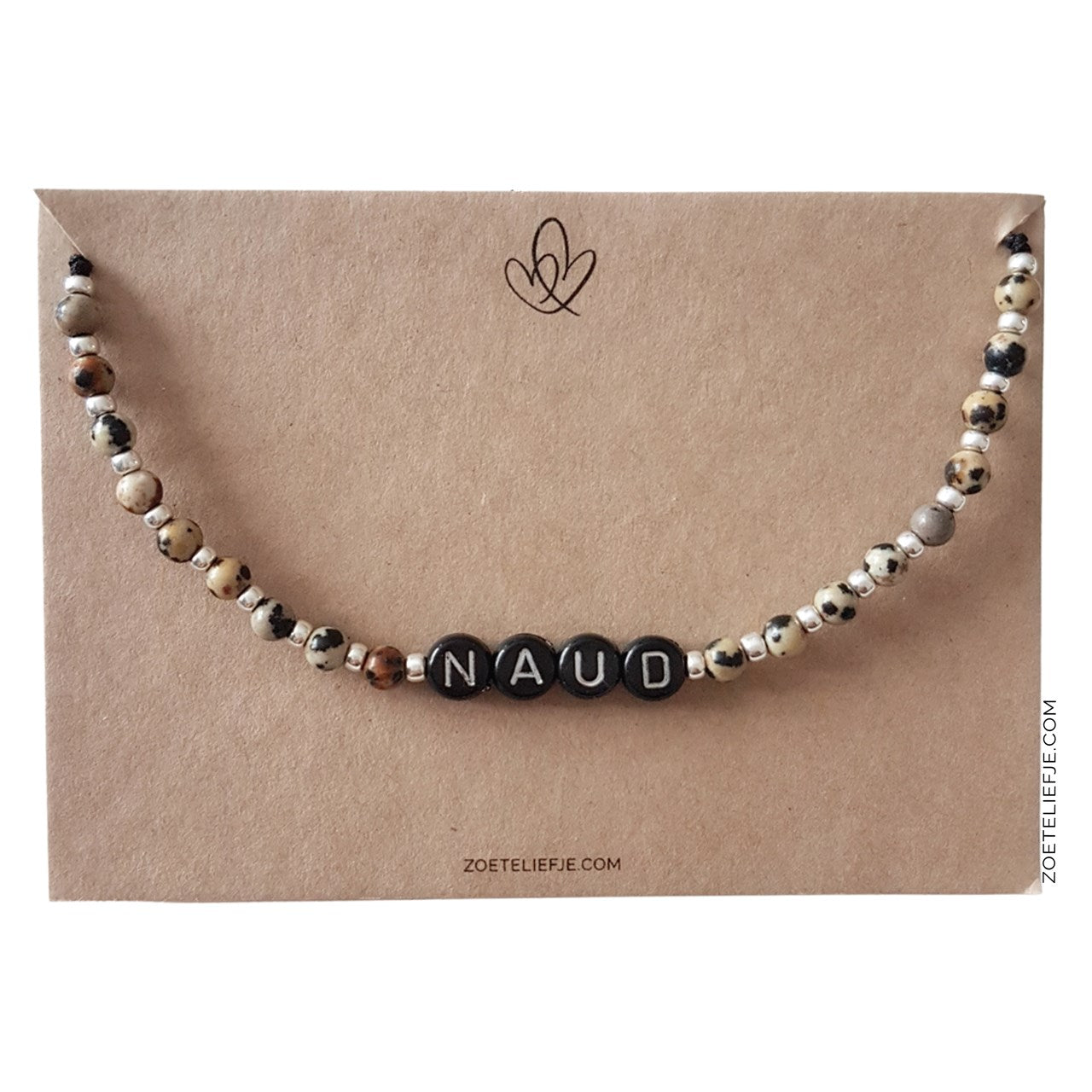 Naam Armbandje met Dalmatiër Jaspis – Persoonlijk, Krachtig & Betekenisvol