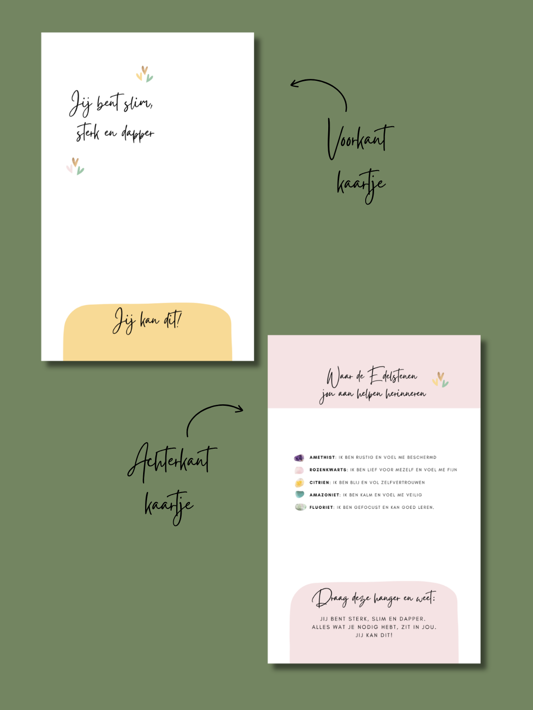 Back to School Edelsteen Hanger – ‘Slim, sterk en dapper’