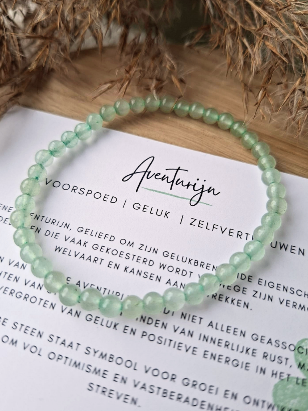 Good Luck Edelsteen Armbandje – Groene Aventurijn 4 mm
