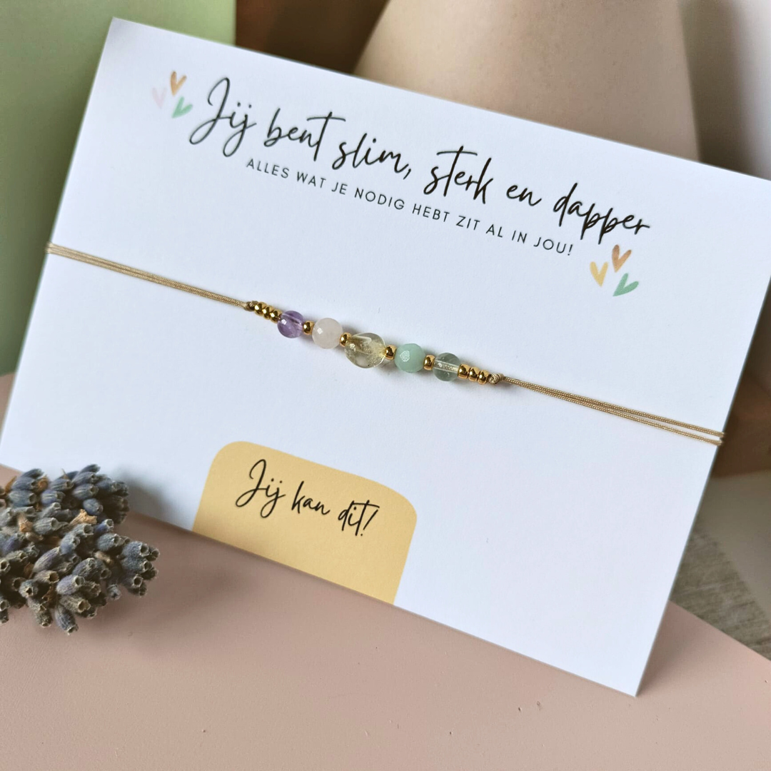 Back to School Armbandje – ‘Slim, sterk en dapper’