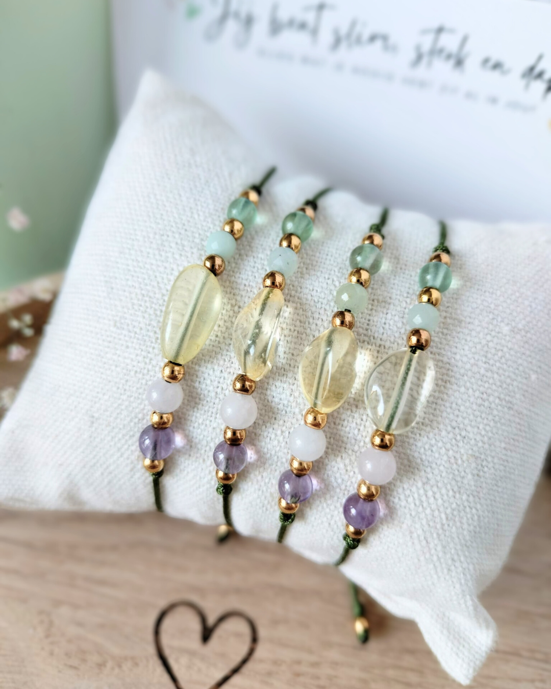 Back to School Edelsteen Armbandje Jongens – ‘Slim, sterk en dapper’