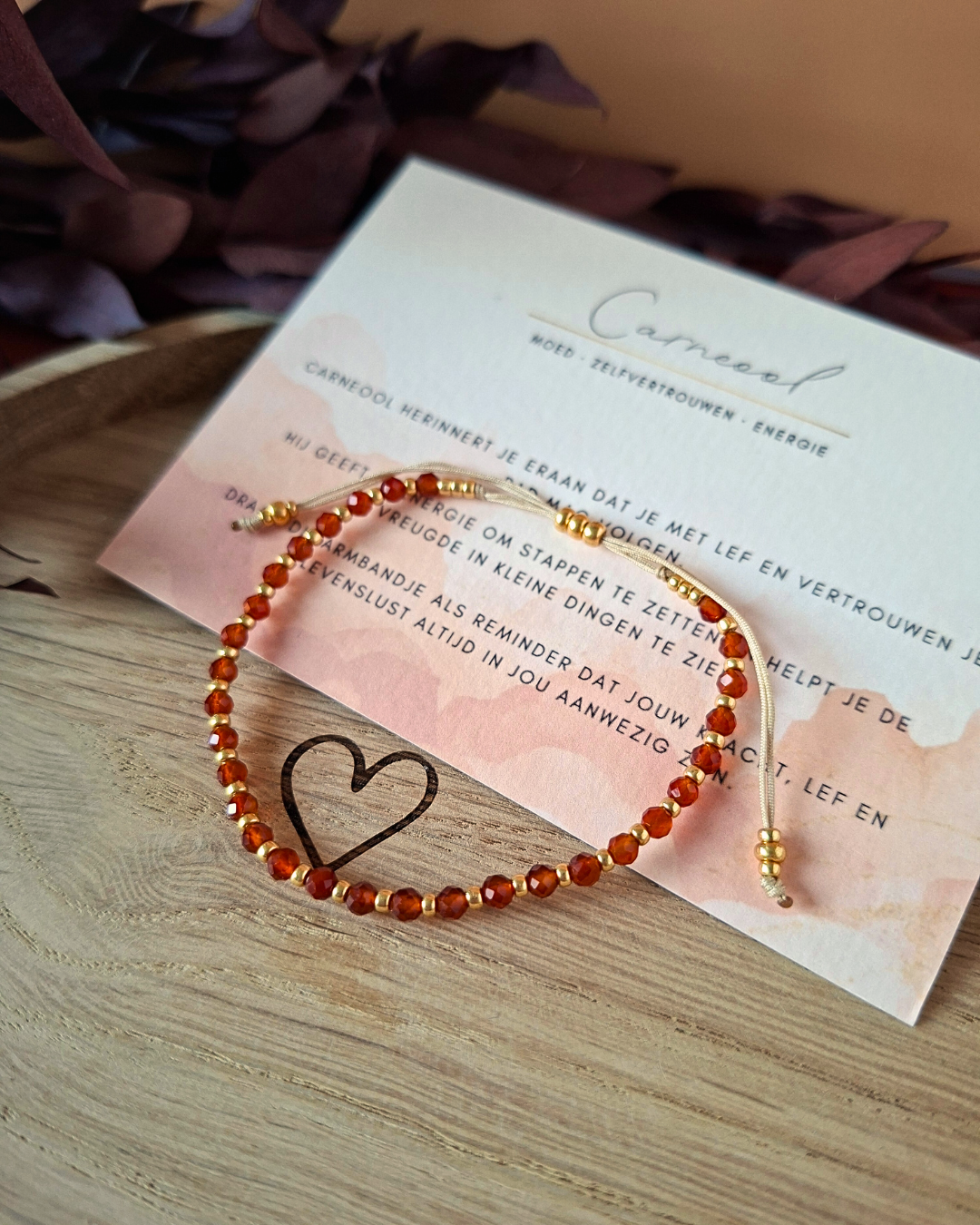 Carneool Petite Armband – Fijn, Energiek & Betekenisvol