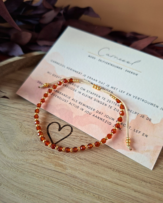 Carneool Petite Armband – Fijn, Energiek & Betekenisvol