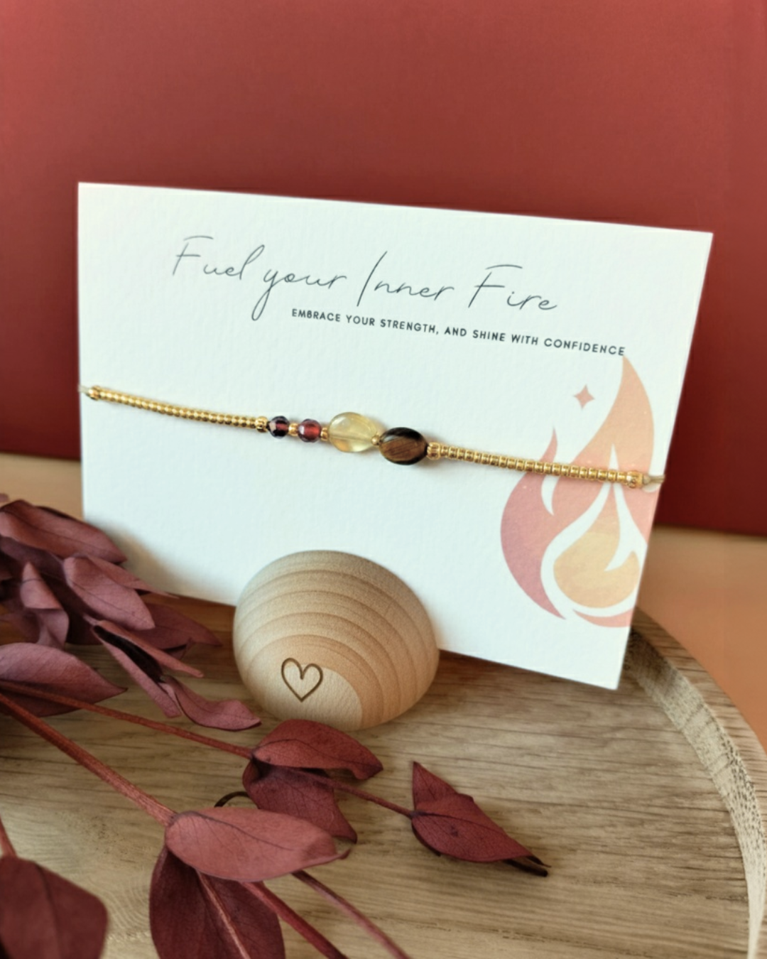Innerfire Armband – Granaat, Carneool, Citrien & Tijgeroog