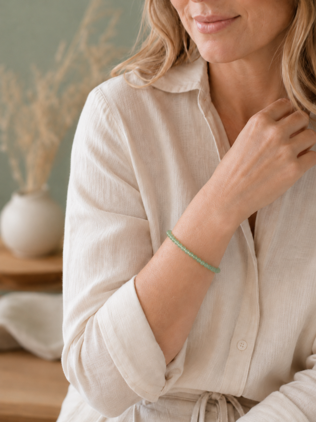 Good Luck Edelsteen Armbandje – Groene Aventurijn 4 mm