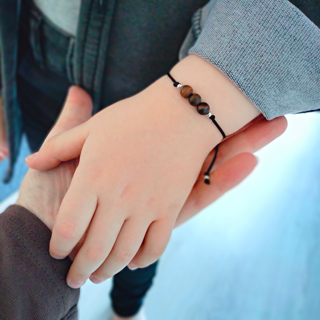 Satijnen Armband met Tijgeroog – Kracht, Moed & Vertrouwen