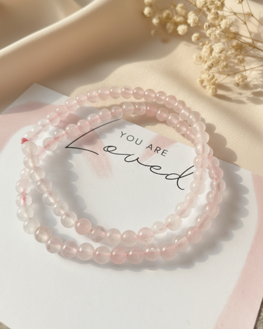 Rozenkwarts Kogelarmband – Voor Onvoorwaardelijke Liefde en Verbinding