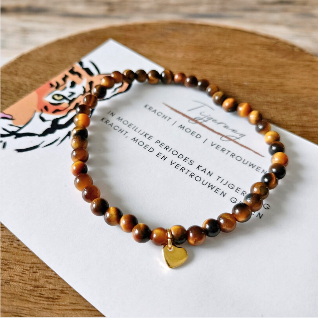 Tijgeroog Armband Elastiek