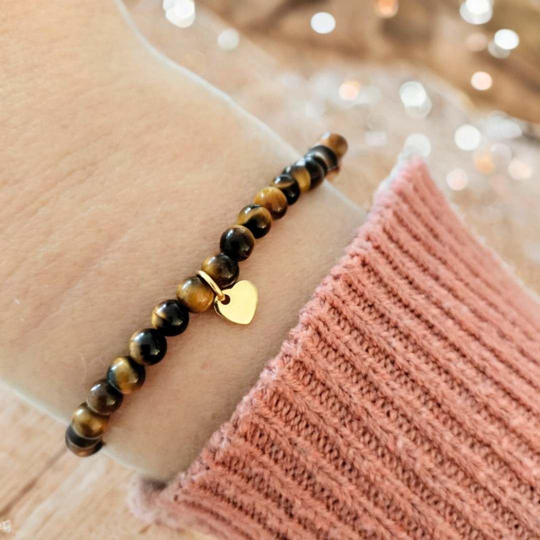 Tijgeroog Armband Elastiek