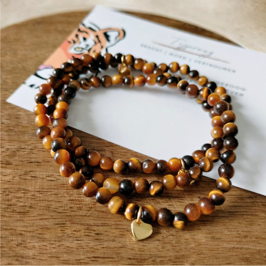 Tijgeroog Armband Elastiek