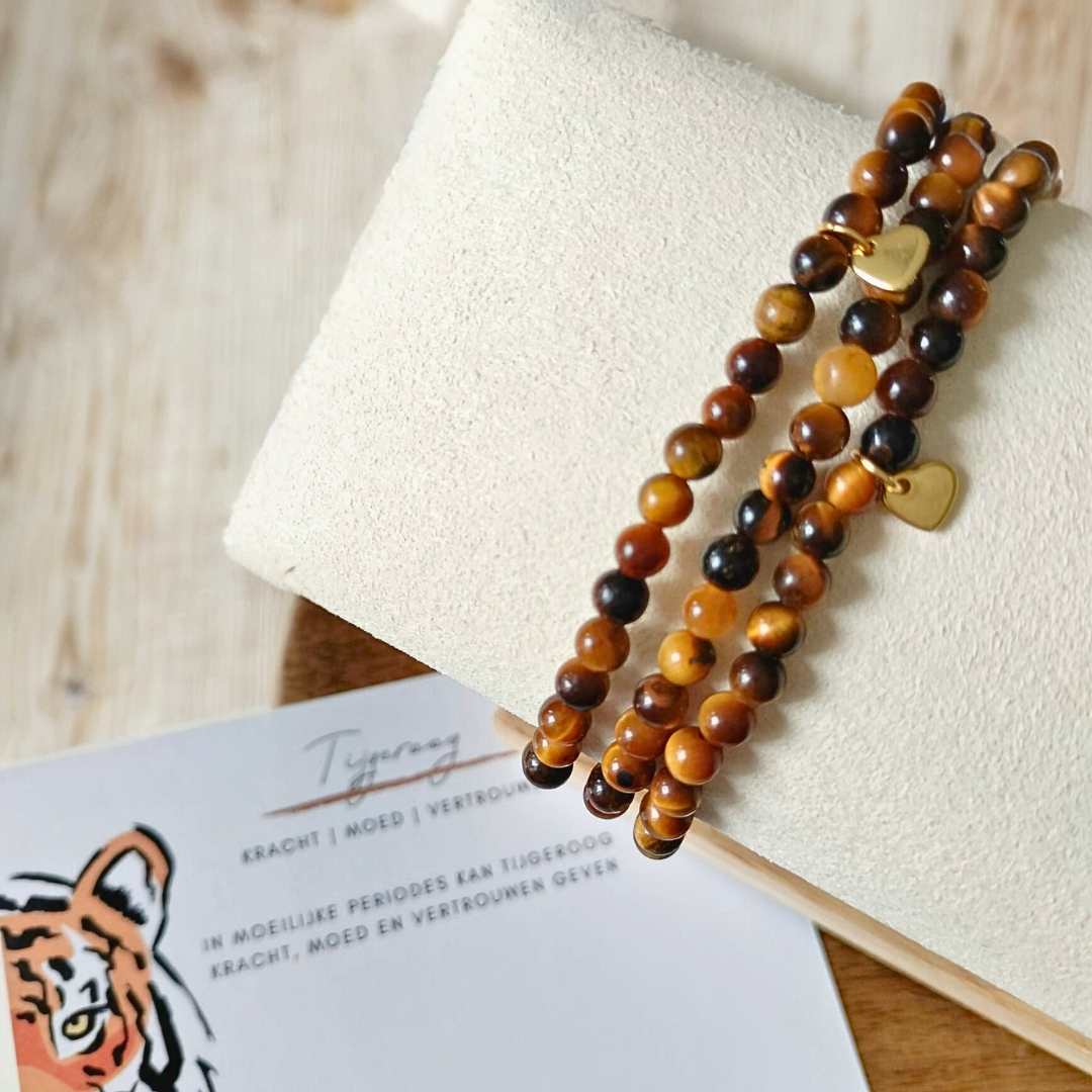 Tijgeroog Armband Elastiek