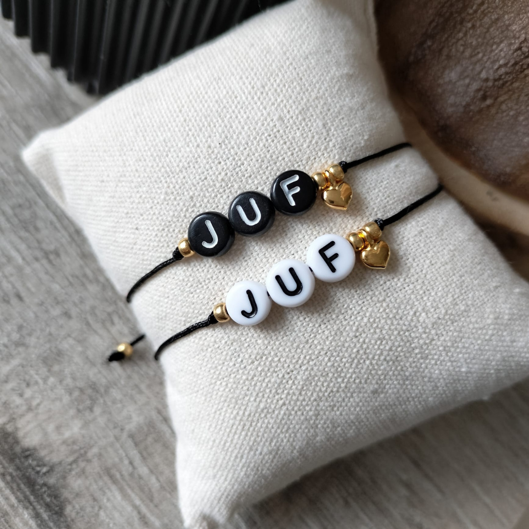 Juffenarmbandje – Voor de juf met een gouden hart