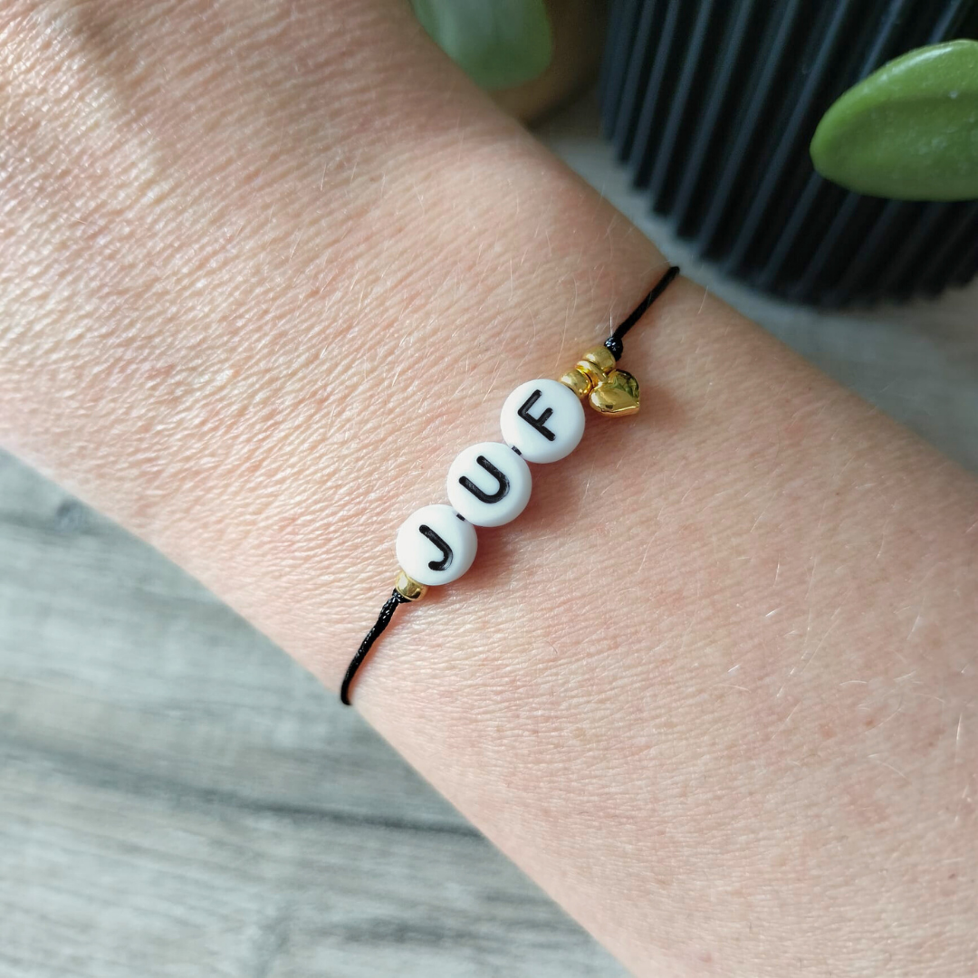 Juffenarmbandje – Voor de juf met een gouden hart